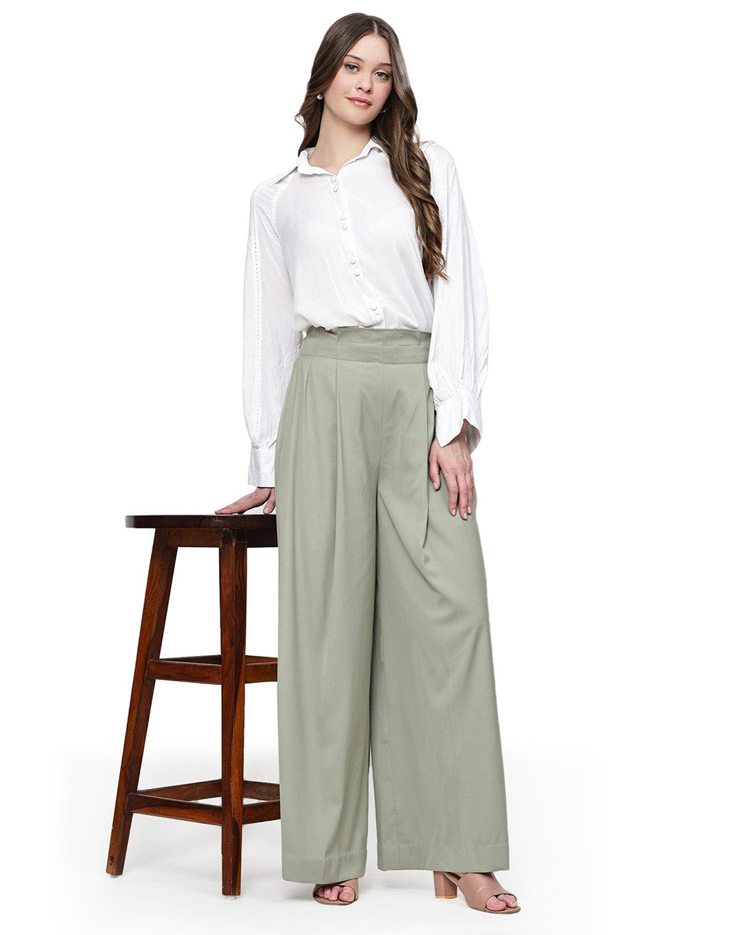 Almond, Rayon Shirt Only (Soft-White)