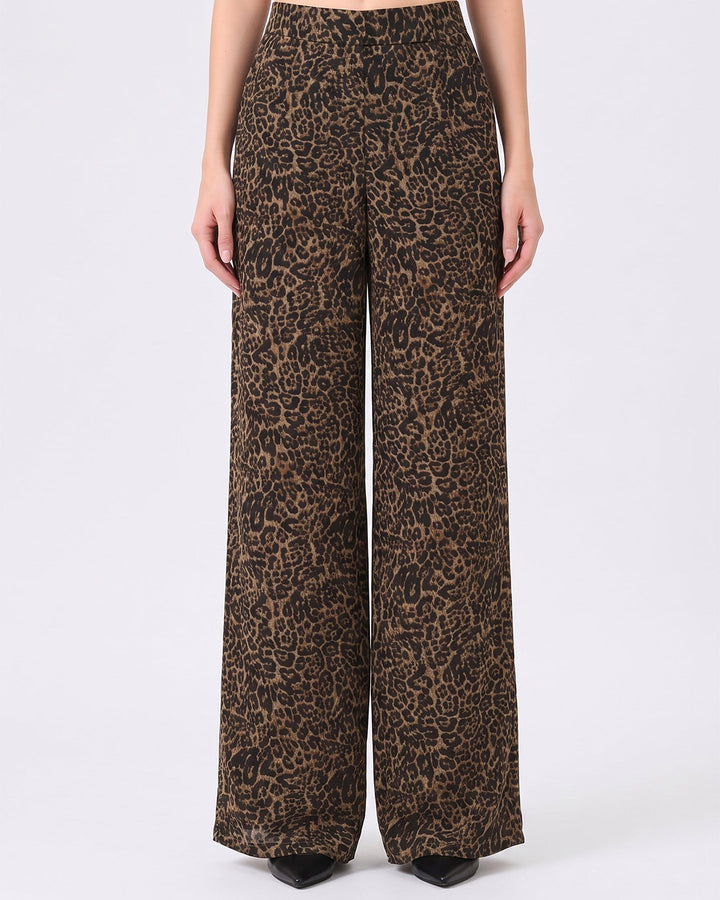 Mysha Leopard Print Trouser – Brown