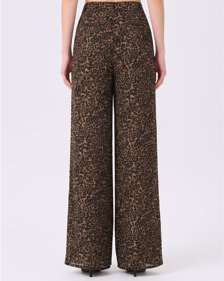 Mysha Leopard Print Trouser – Brown