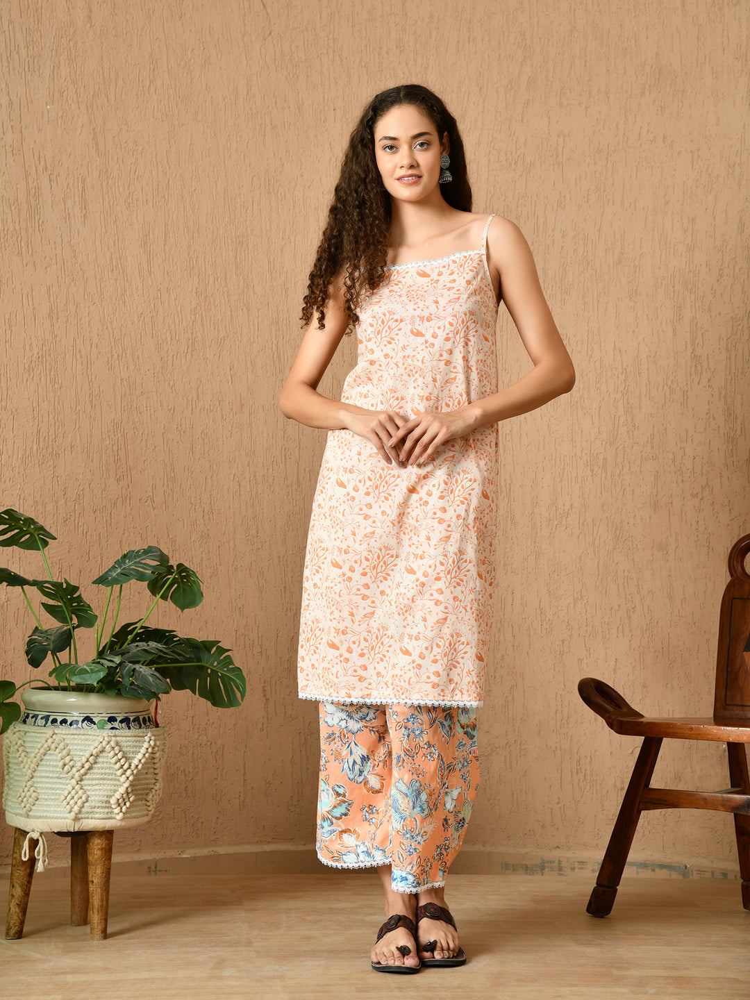 Ayra Printed Spaghetti Kurta Set for Women