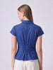 Lacy Schiffli Eyelet Shirt (Blue)