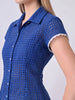 Lacy Schiffli Eyelet Shirt (Blue)