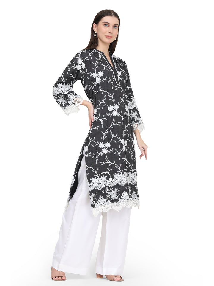 Sylvie, Loose Fit Kurta Only (Black)