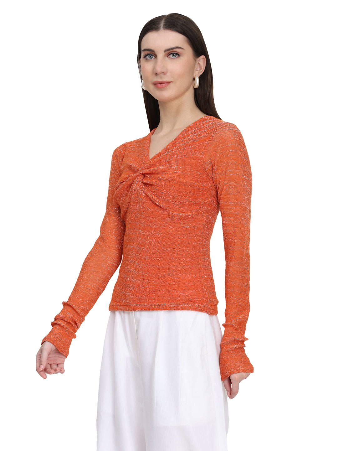 Rayana, Slim Fit Jersey Tank Top Only (Orange)