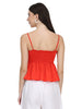 Nora, Slim Fit SODA SATIN Crop Top Only (Red)