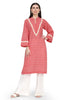 Shiba, Loose Fit Rayon Kurta set (Red)