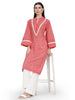 Shiba, Loose Fit Rayon Kurta set (Red)