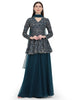 Ira, Georgette Sharara set (Teal)