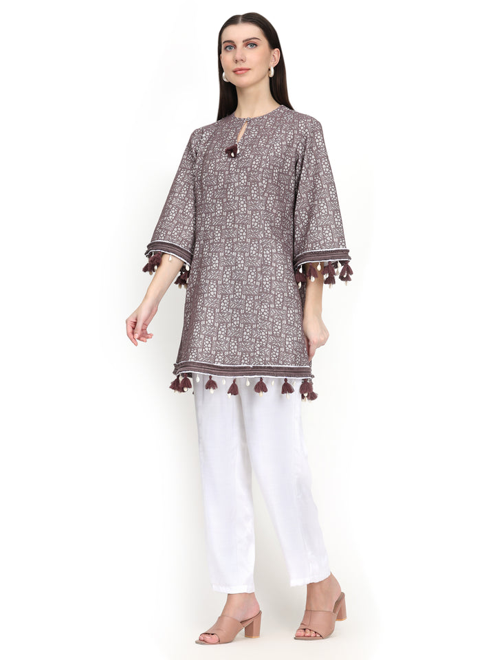 Shina, Relaxed Fit  Kurta set (Mauve)