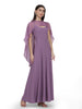 Rutvi, Tailored Fit organza Dress (Purple)