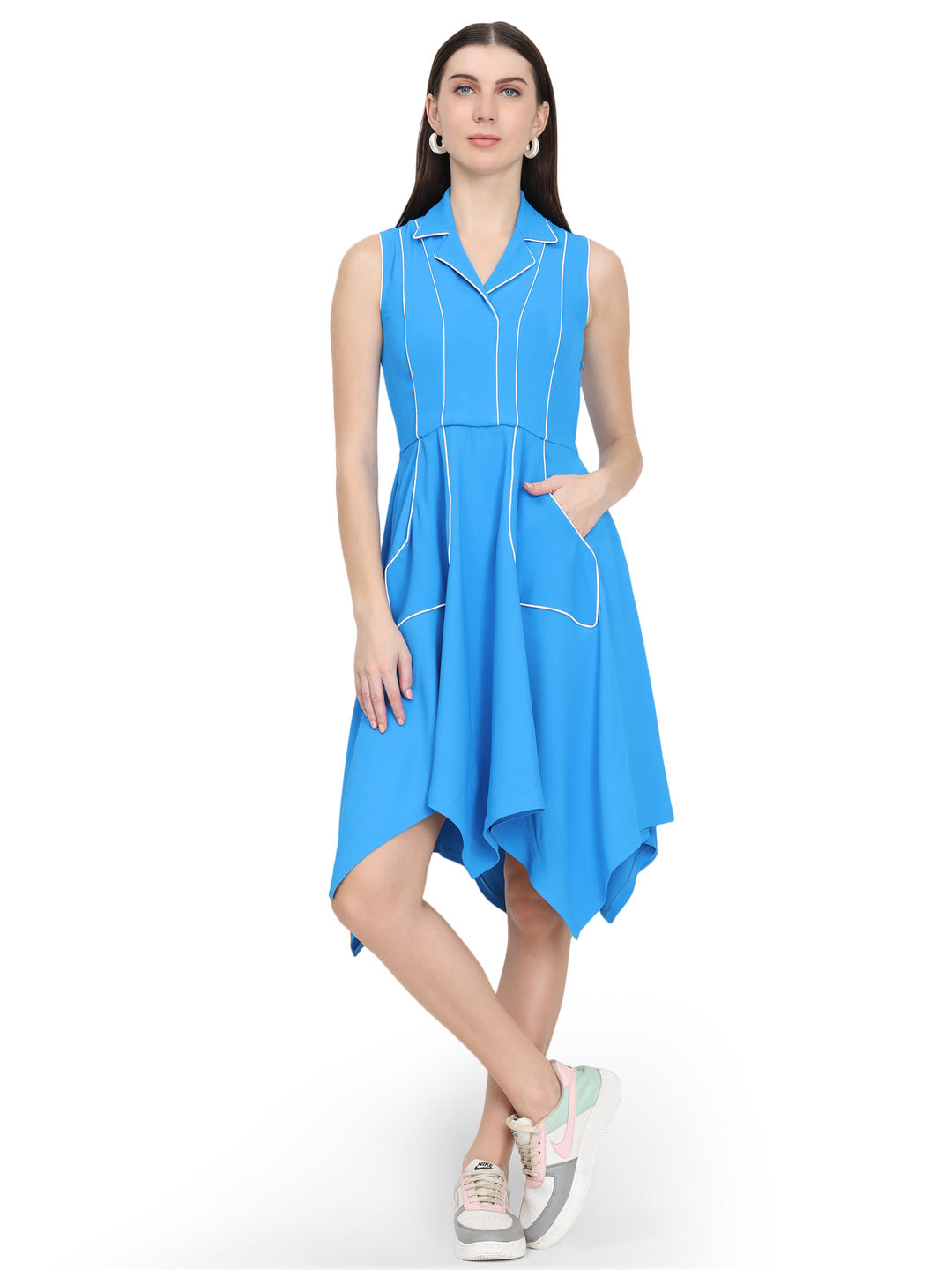 Kate, Relaxed Fit Dress (Blue)