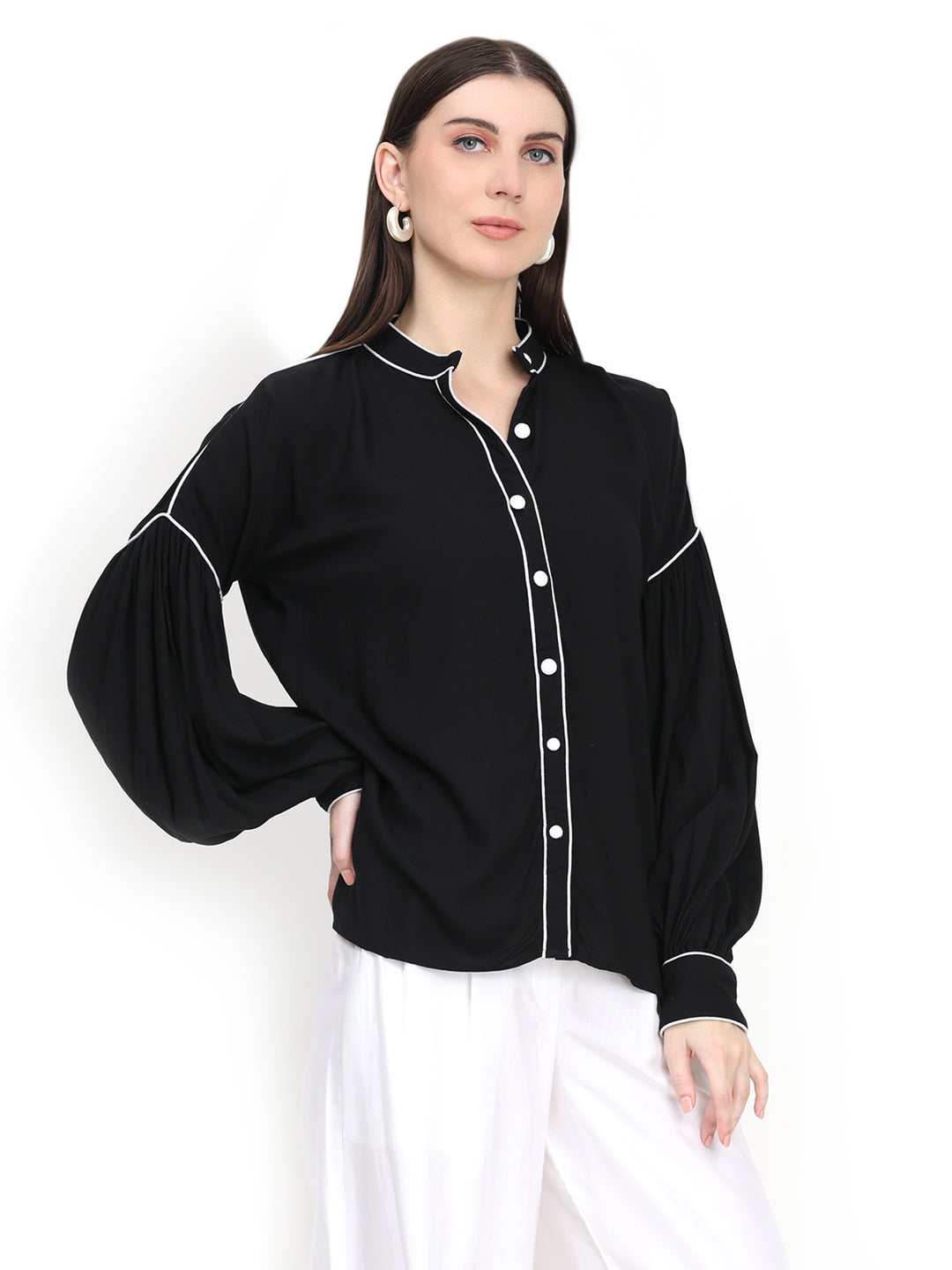 nia, rayon shirt Only (white)