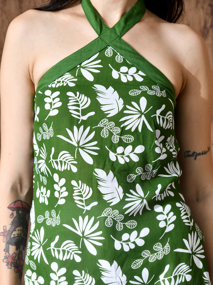 Tiva Green Rayon Ethnic Kurti (Green)