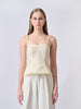 Buttercup Sweetheart Neck Peplum Cotton Top
