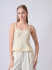 Buttercup Sweetheart Neck Peplum Cotton Top