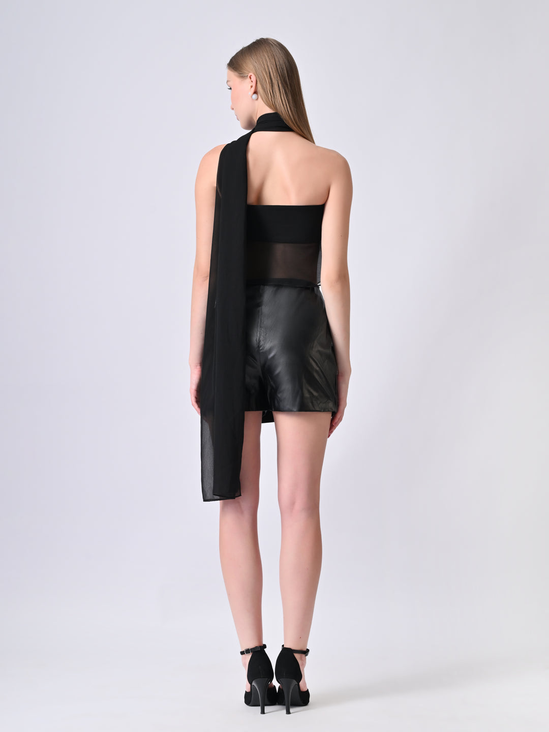 ZARAH Off-Shoulder Drape Top (Black)