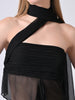 ZARAH Off-Shoulder Drape Top (Black)