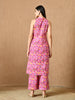 Seria Sleeveless Straight Fit Printed Cotton Kurta Set