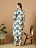 Tharia Regular Fit Floral Printed Cotton Kurta Set
