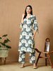 Tharia Regular Fit Floral Printed Cotton Kurta Set