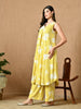 Indya Flared Fit Printed Kurta with Straight Pants