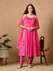 Kairi Flared Fit Kurta with Churidar & Dupatta Set