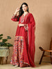 Iraaya Straight Kurta with Brocade Sharara & Dupatta Set