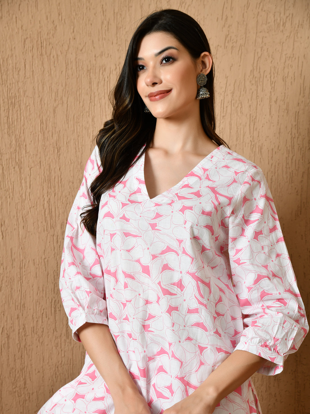 Grace Straight Fit Printed Cotton Kurta with Straight Pant