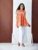 Amber Cambric Tunic Top (Orange)