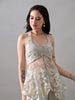 Neev Georgette Indo-Western Sharara Set (White)