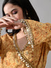 Kimaya Embroidered Rayon Indo-Western Sharara Set (Yellow-Brown)