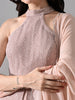Riva Indo-Western Mesh Georgette Sharara Set ( Hot Pink)