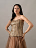 Breeze Mesh Indo-Western Sharara Set (Brown)
