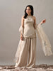 Raaya Indo-Western Satin Kurta Set (Beige)