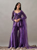 Zoya Chiffon Indo-Western Sharara Set (Purple)