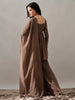 Zoya Chiffon Indo-Western Sharara Set (Brown)