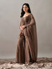 Zoya Chiffon Indo-Western Sharara Set (Brown)