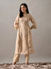 Aarvi Ethnic Chanderi Kurta Set (Beige)