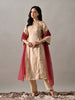 Aarvi Ethnic Chanderi Kurta Set (Beige)