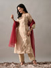 Aarvi Ethnic Chanderi Kurta Set (Beige)