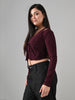 WINE LAYERED KNIT TOP