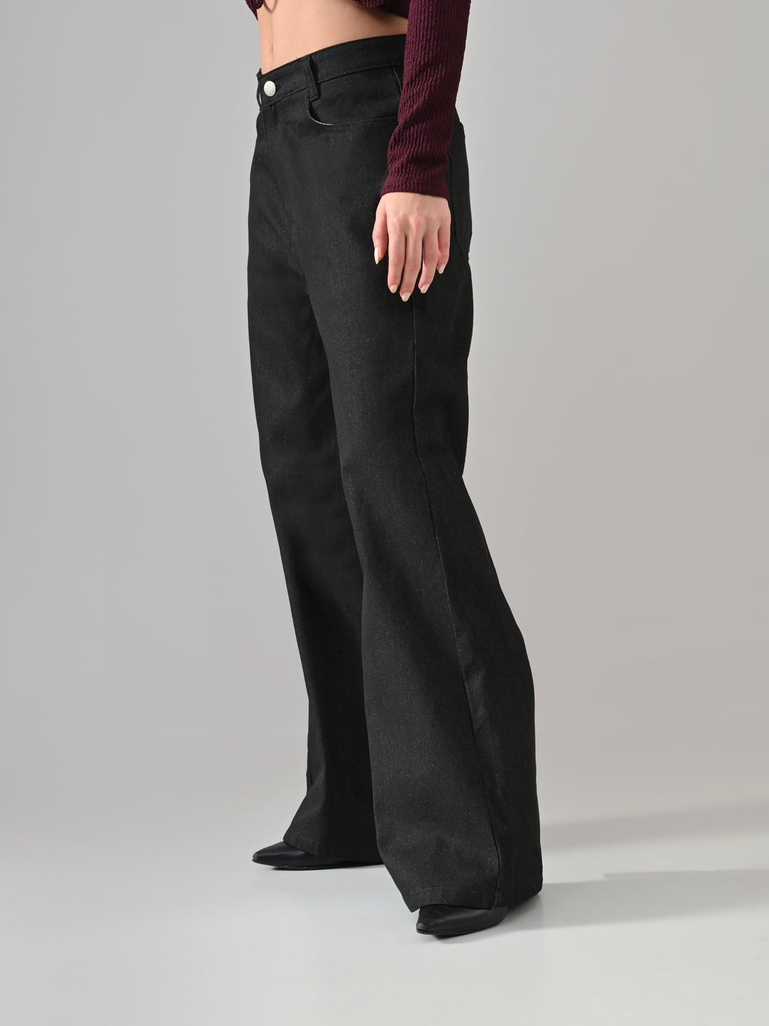 HARVEY NON-WASH DENIM PANTS (BLACK )