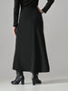AUGUST BLACK A-LINE LONG SKIRT (BLACK)