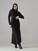 AUGUST BLACK A-LINE LONG SKIRT (BLACK)