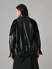 Lake – Black Suede Faux-Leather Jacket
