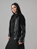 Lake – Black Suede Faux-Leather Jacket