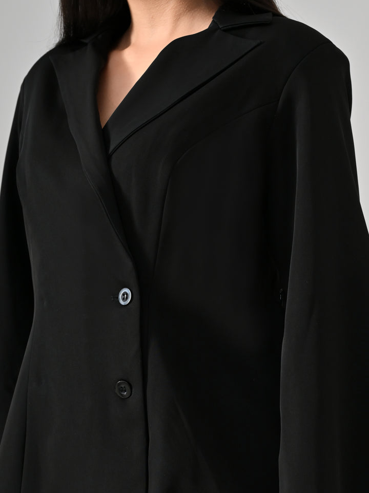 ROSALIE, JAPANESE CREPE BLAZER (BLACK)