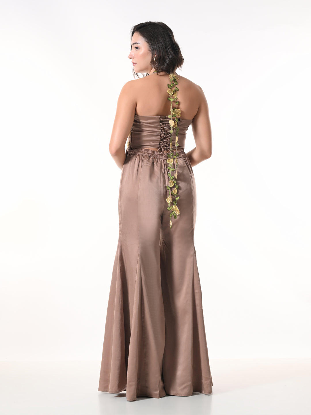 BELVIE Indo Western Sharara Set (Brown)