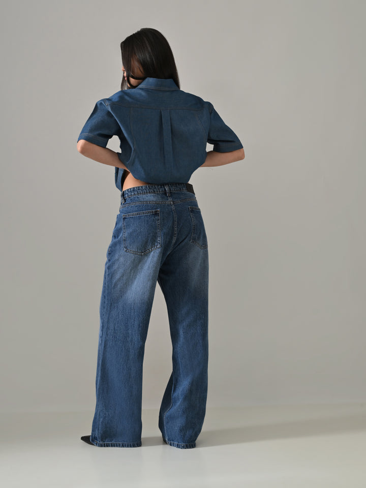 SHADOW BASIC DENIM PANTS (BLUE)