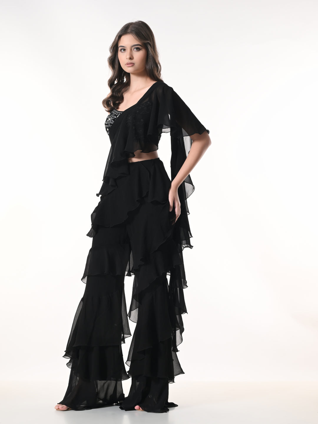 ASMAIRA, Indo Western Set (Black)